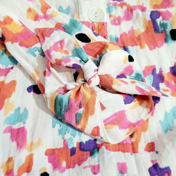 John Mark Women's Colorful Abstract Tunic Blouse 3/4 Sleeve Size Medium - Picture 7 of 13